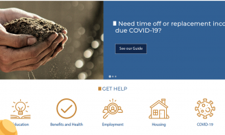 Screenshot of CRLA homepage